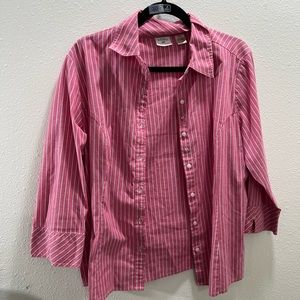 Bright pink beach linen shirt
